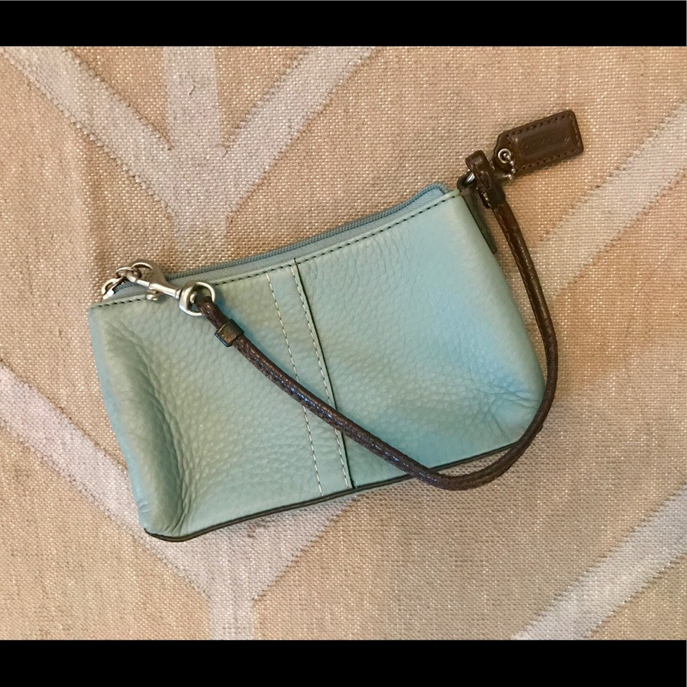 Coach Light Blue Wristlet